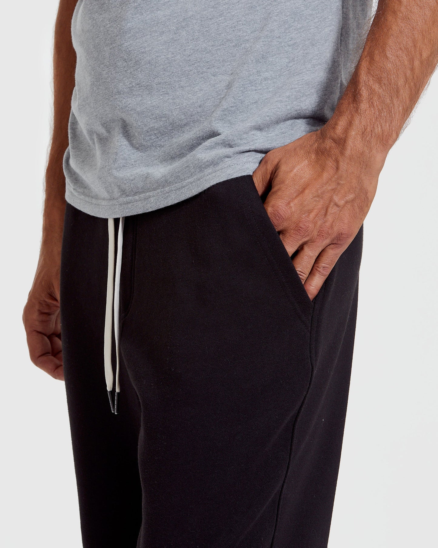 Pantory Black Fleece French Terry Joggers 2-Pack