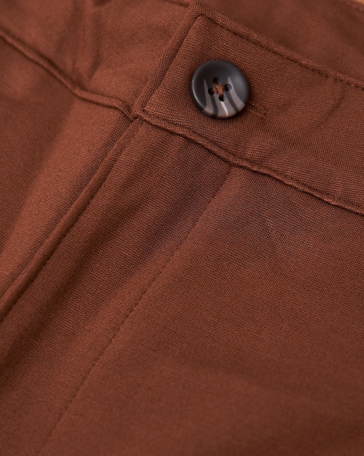 Pantory Suede Brown Slim Comfort Knit Chino Pant