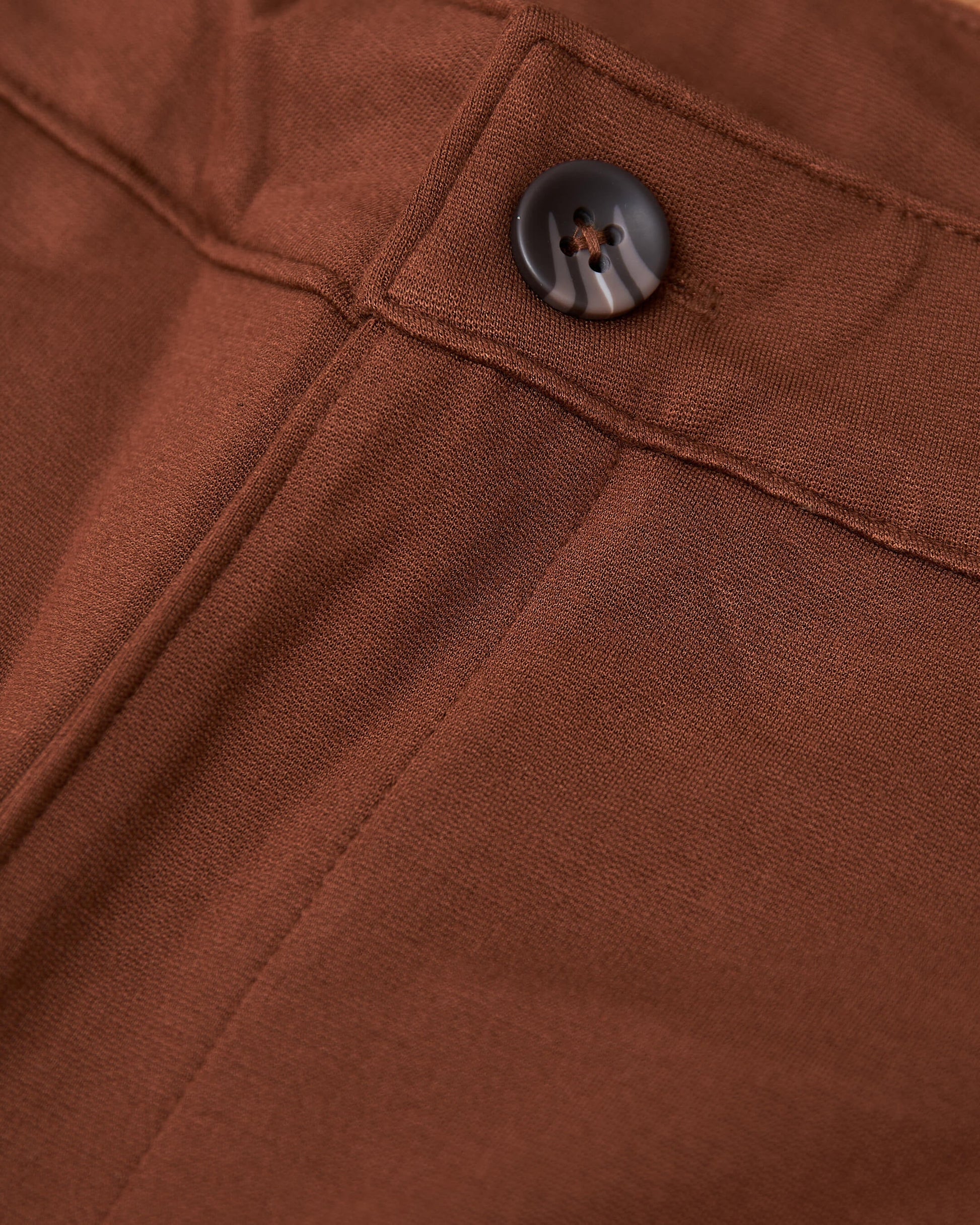 Pantory Suede Brown Slim Comfort Knit Chino Pant