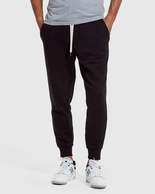 Pantory Black Fleece French Terry Joggers