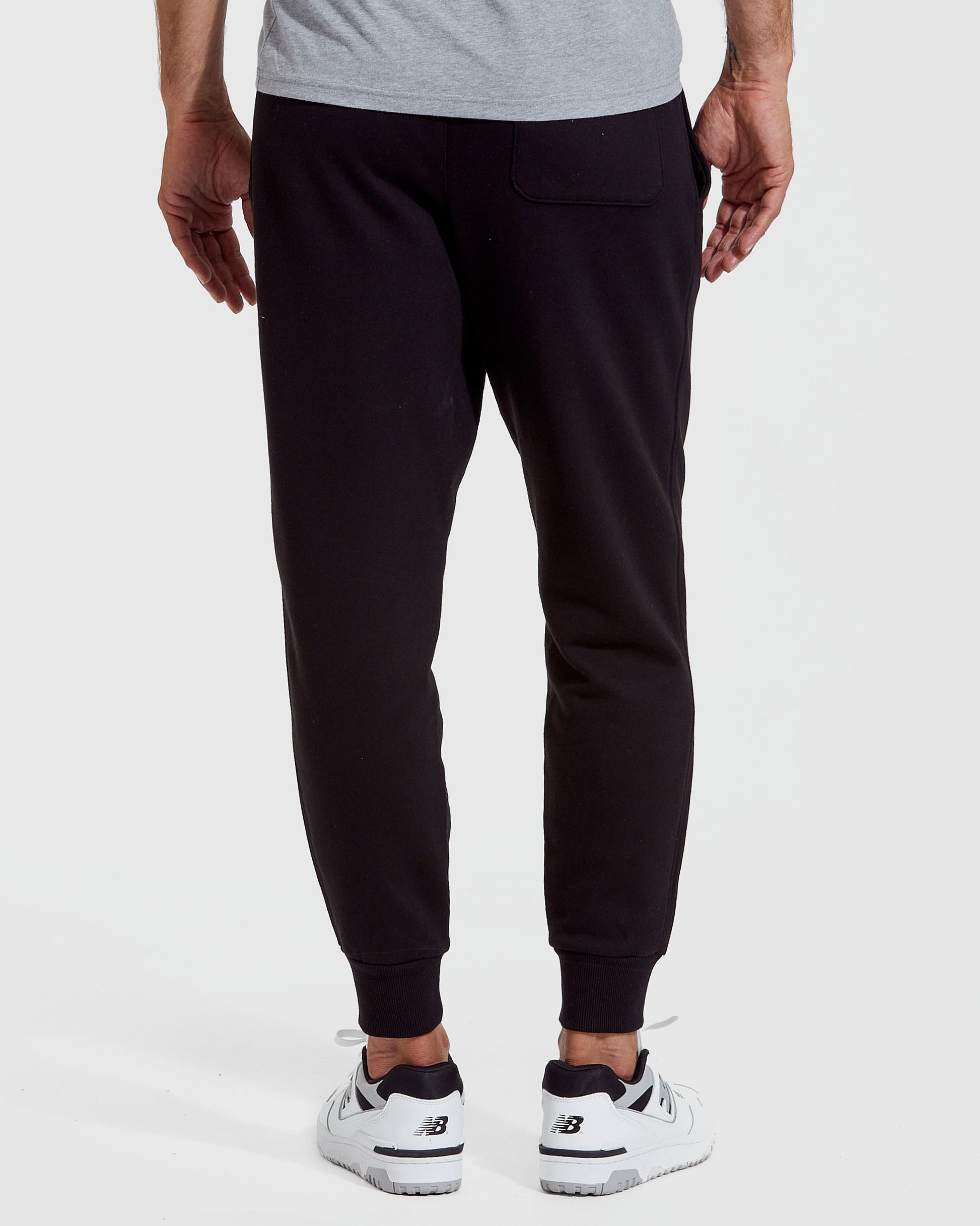 Pantory Black Fleece French Terry Joggers 2-Pack