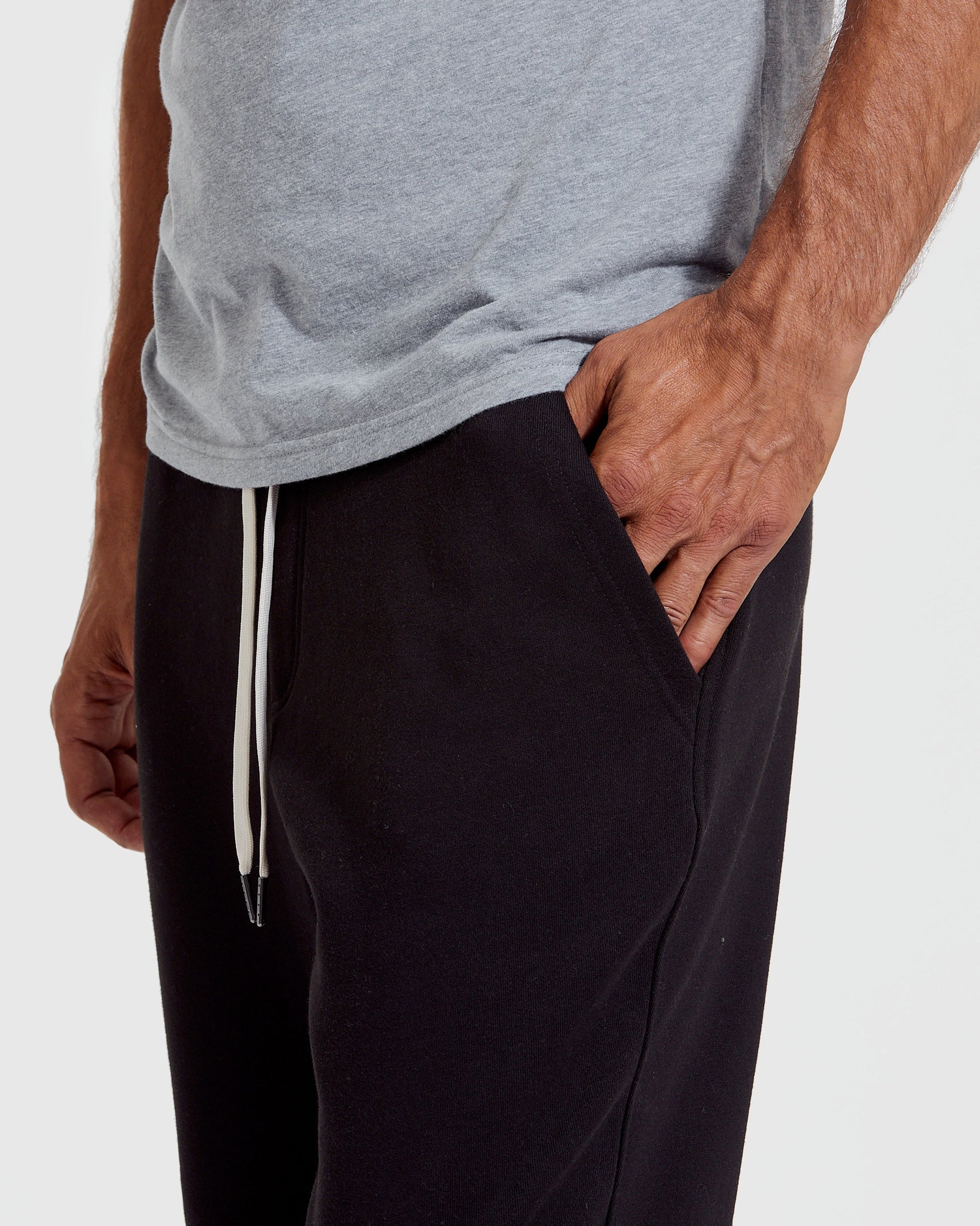 Pantory Black Fleece French Terry Joggers 2-Pack