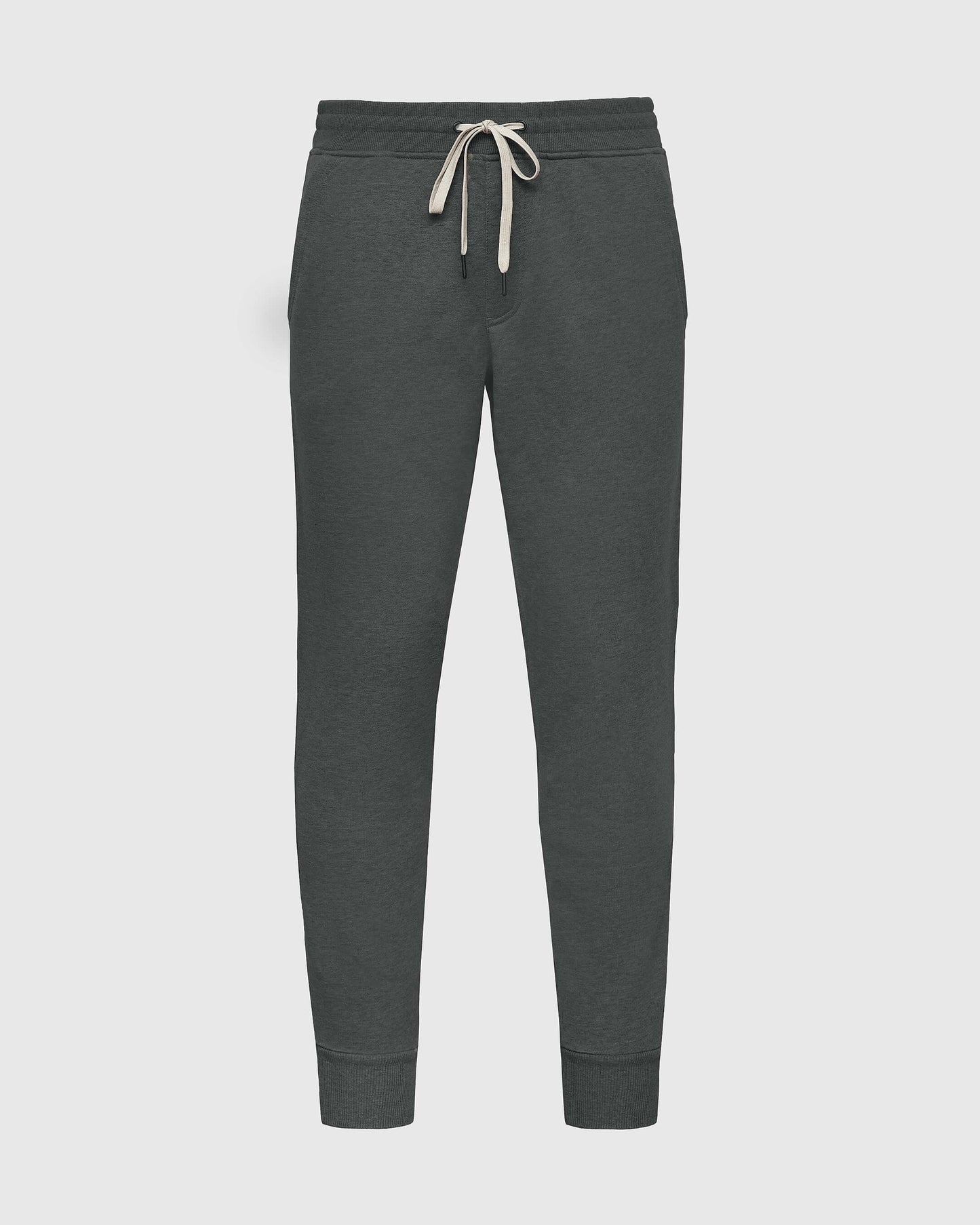 Pantory Charcoal Heather Gray Fleece French Terry Joggers