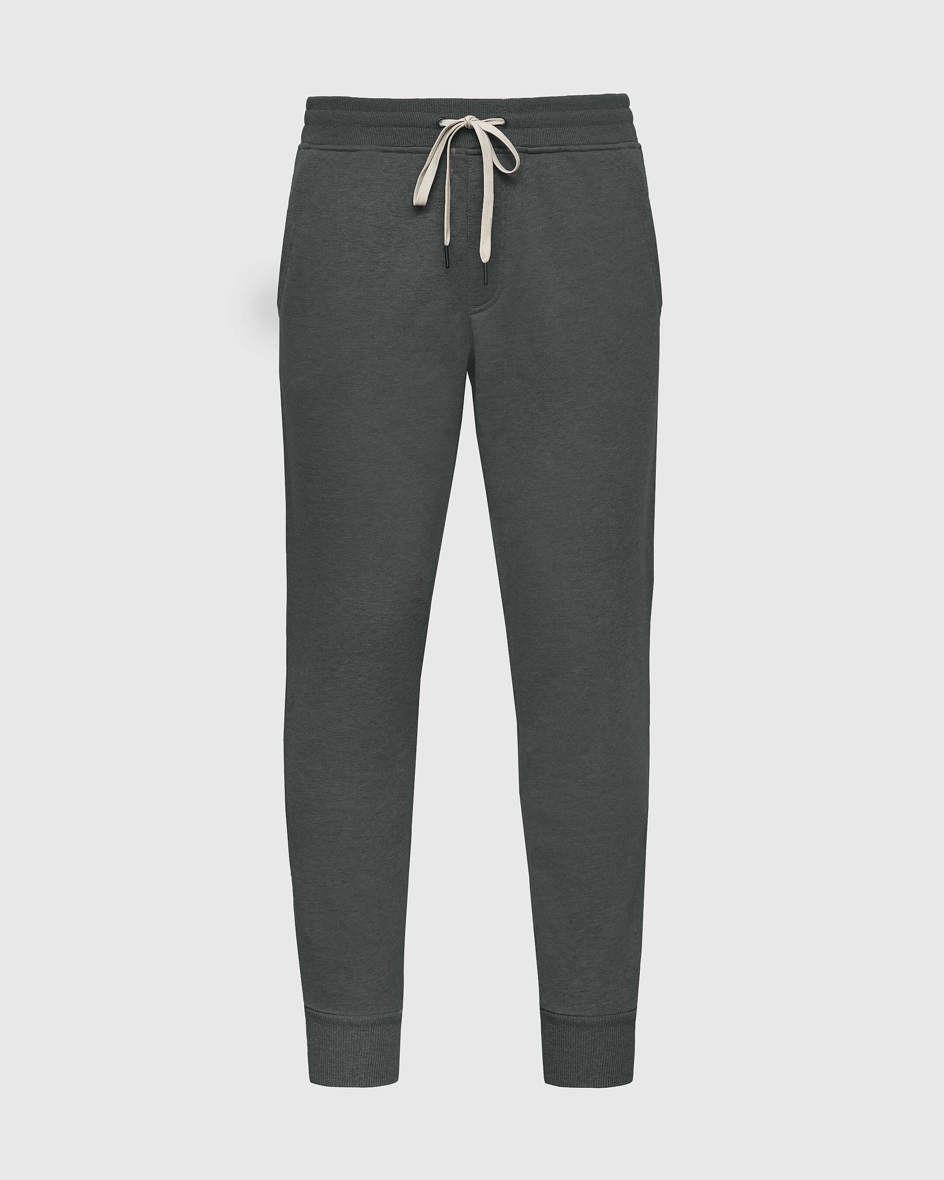 Pantory Charcoal Heather Gray Fleece French Terry Joggers