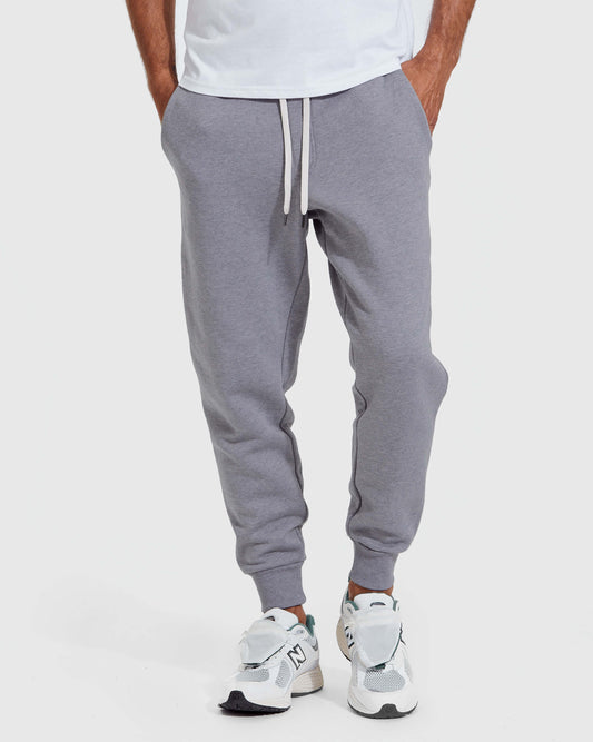 Pantory Heather Gray Fleece French Terry Joggers