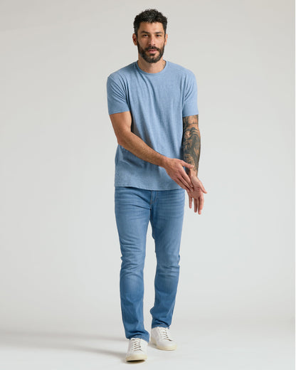 Pantory Medium Indigo Wash Straight Stretch Jeans