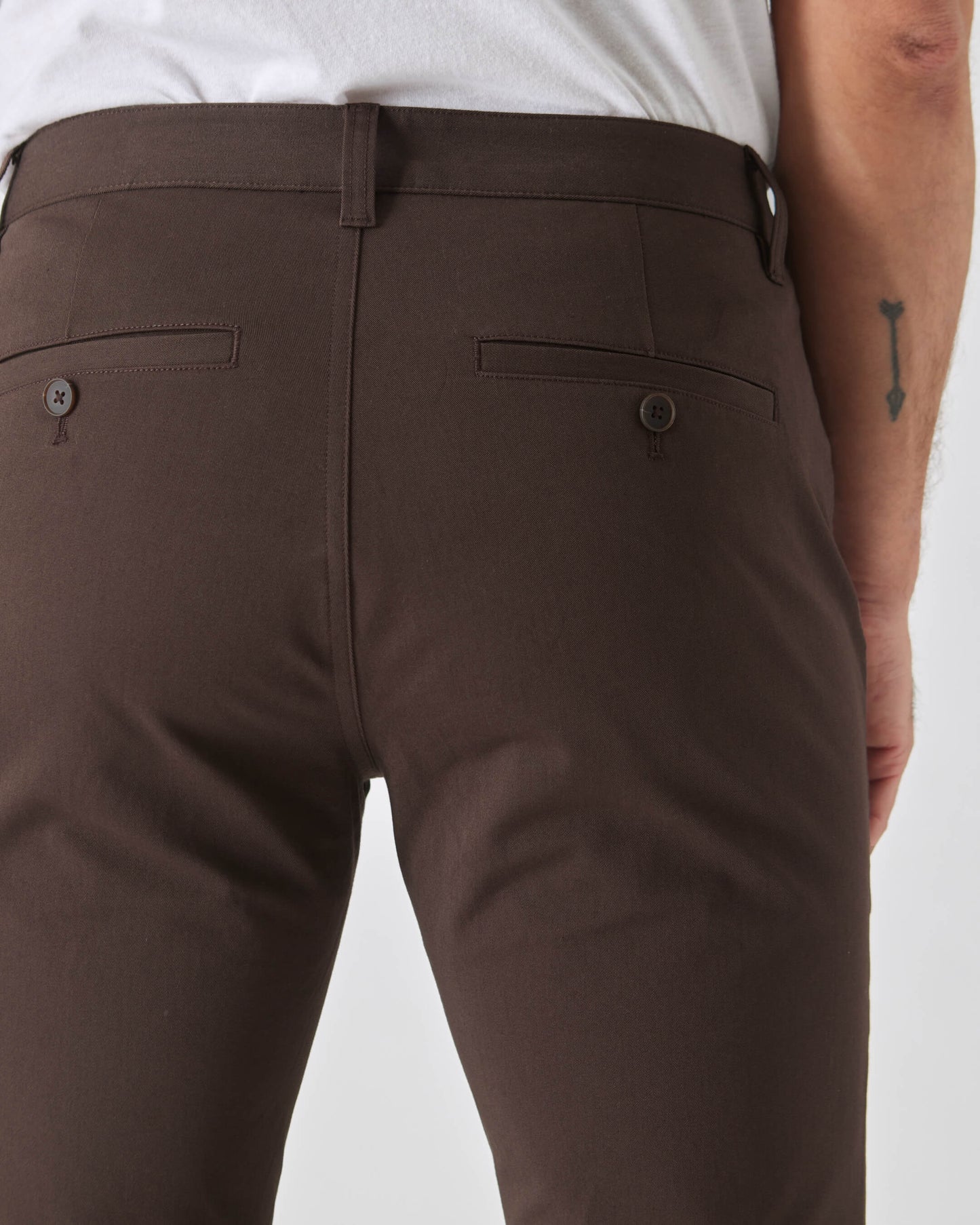 Pantory Dark Oak Slim Twill Chino Pant
