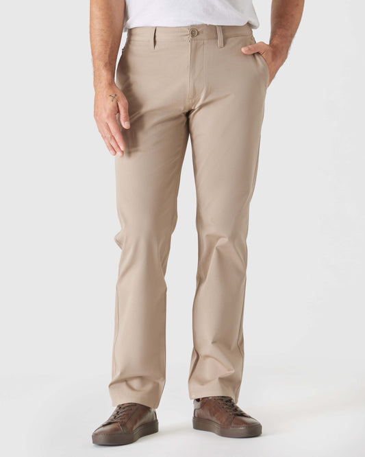 Pantory Khaki Straight Twill Chino Pant