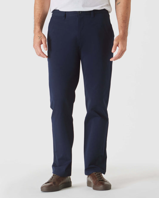 Pantory Navy Straight Twill Chino Pant
