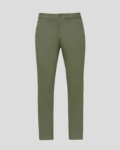 Pantory Military Green Slim Chino Pants