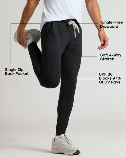 Pantory Black Active Joggers