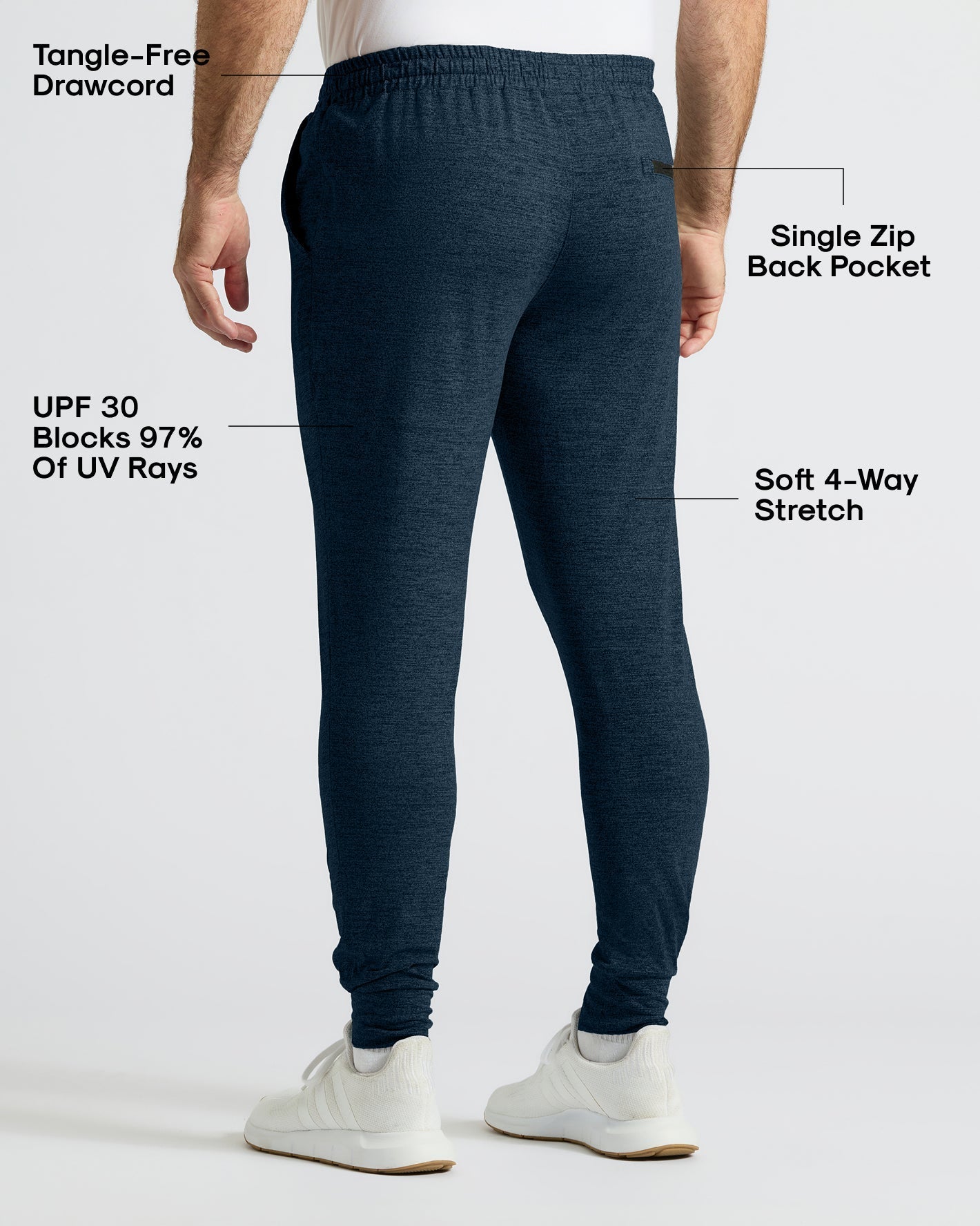Pantory Dark Heather Navy Active Joggers