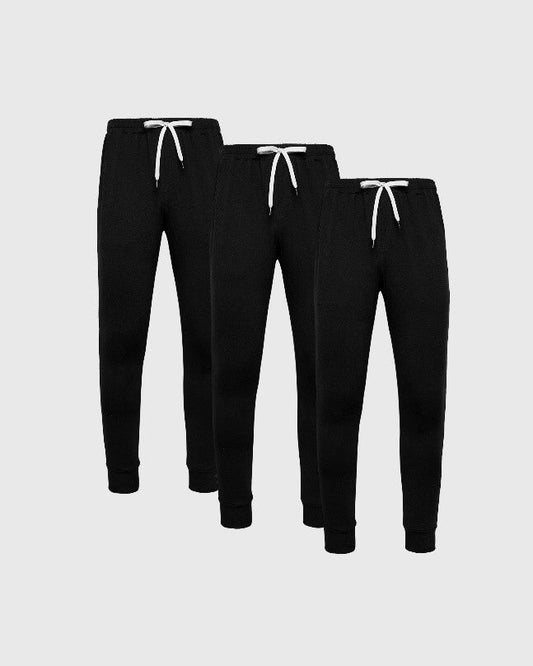 Pantory Black Active Joggers 3-Pack