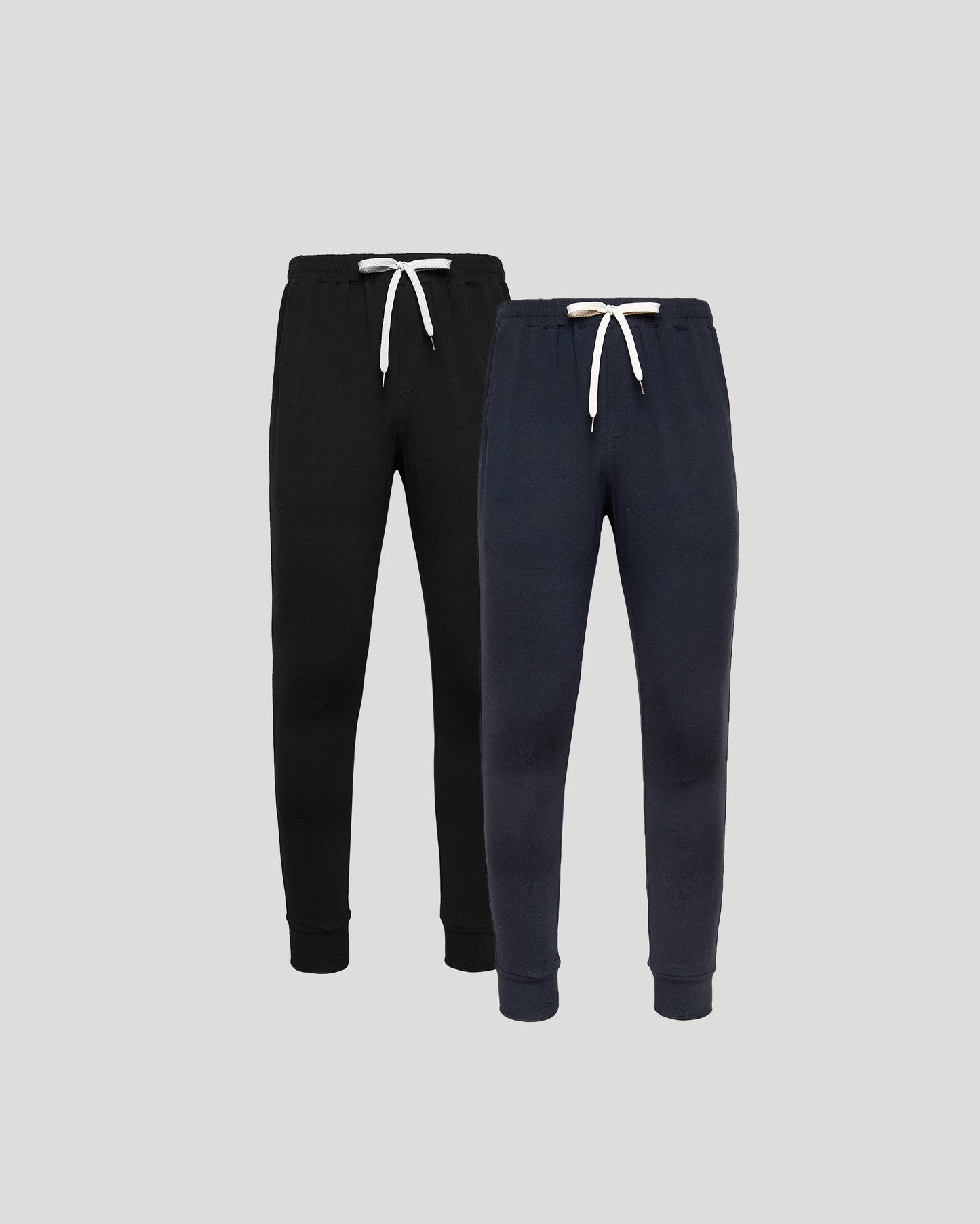 Pantory Black & Dark Heather Navy Active Jogger 2-Pack