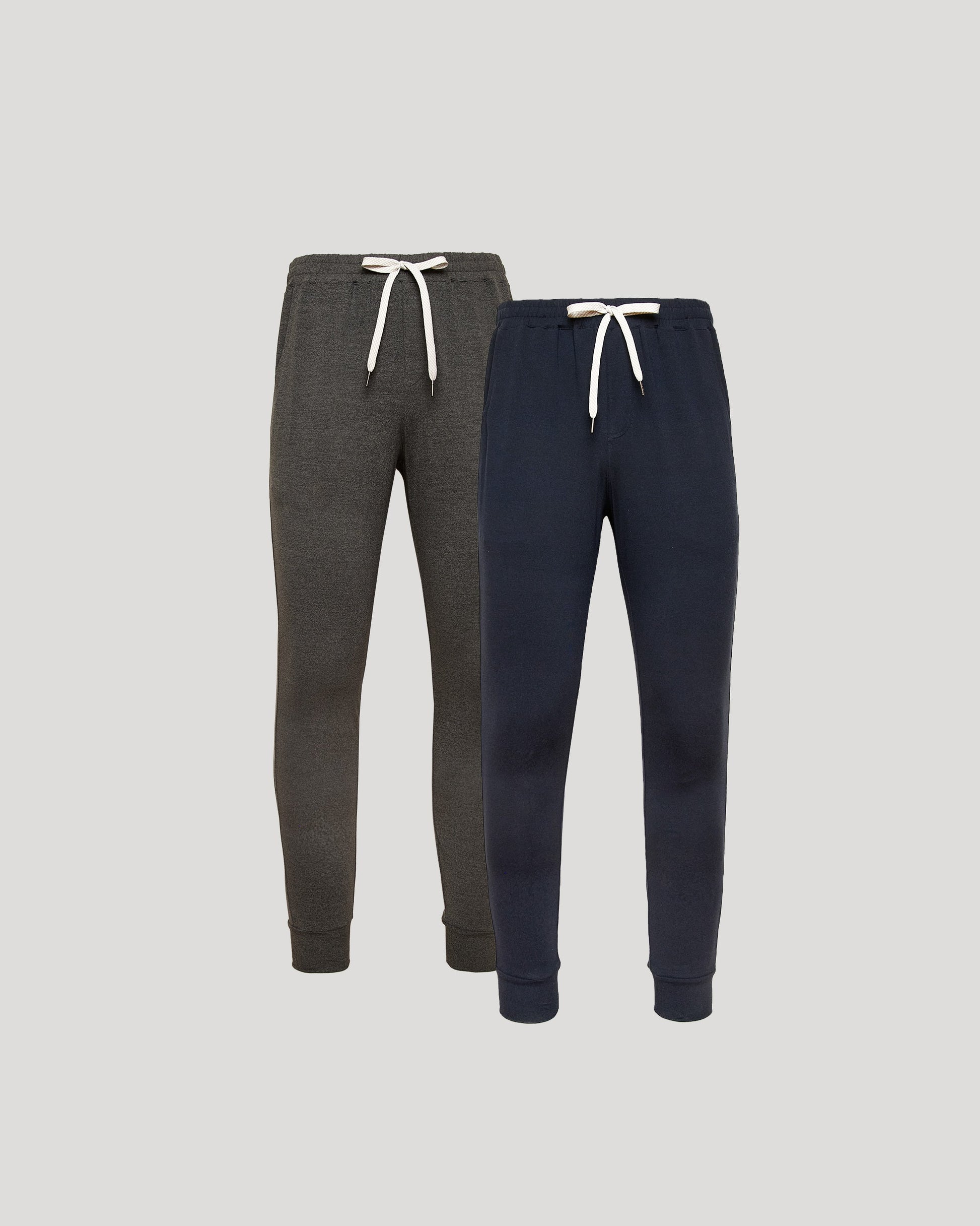 Pantory Charcoal & Dark Heather Navy Active Jogger 2-Pack