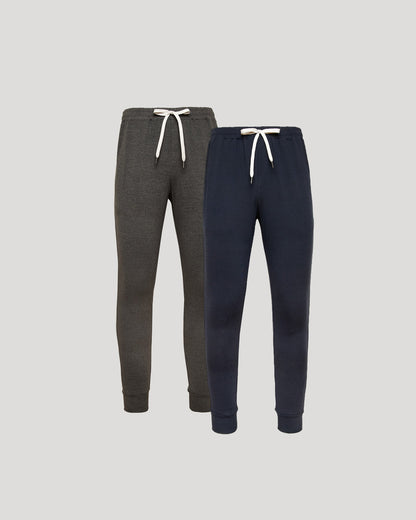 Pantory Charcoal & Dark Heather Navy Active Jogger 2-Pack