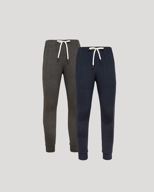 Pantory Charcoal & Dark Heather Navy Active Jogger 2-Pack