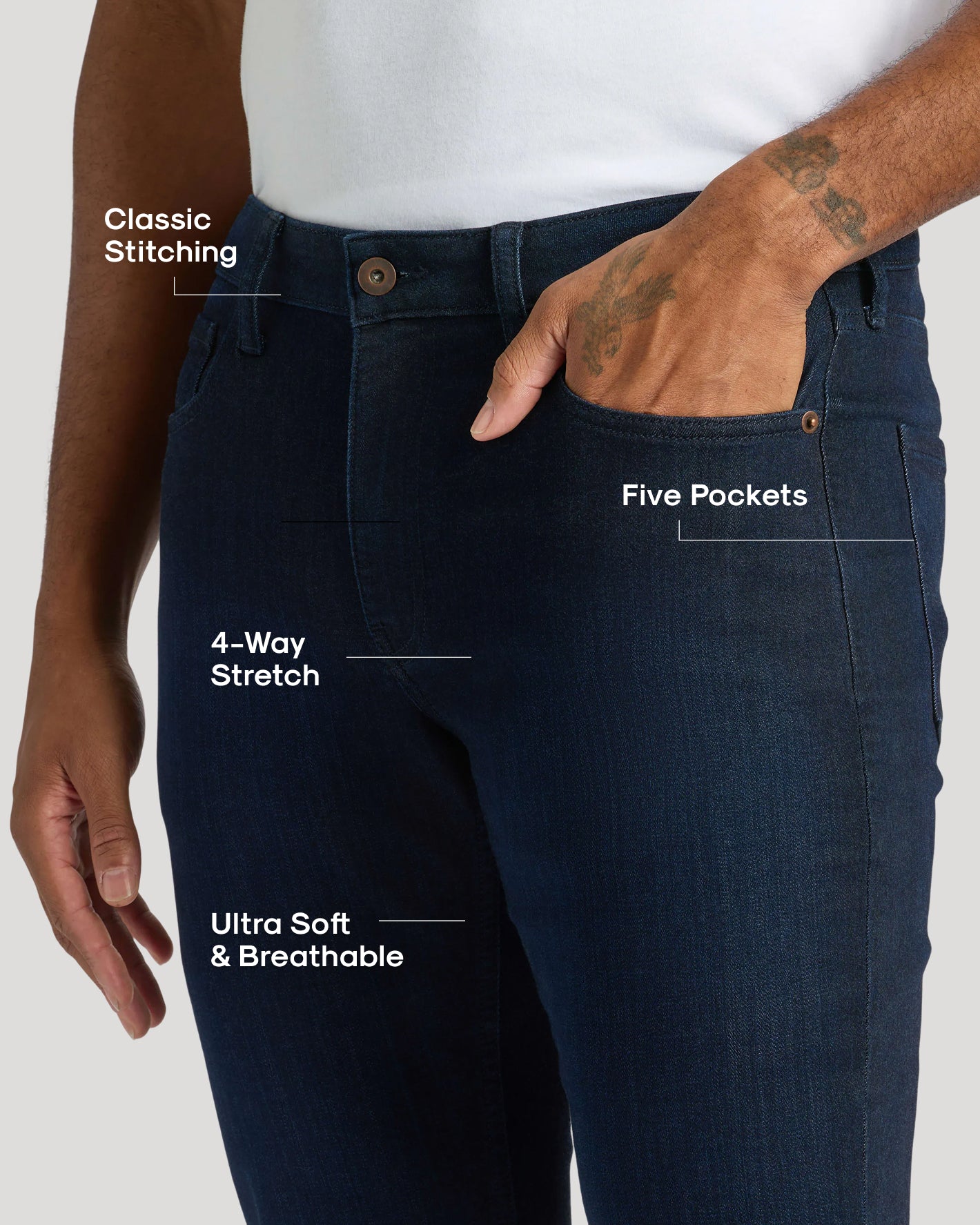 Pantory Indigo Wash Slim Stretch Jeans