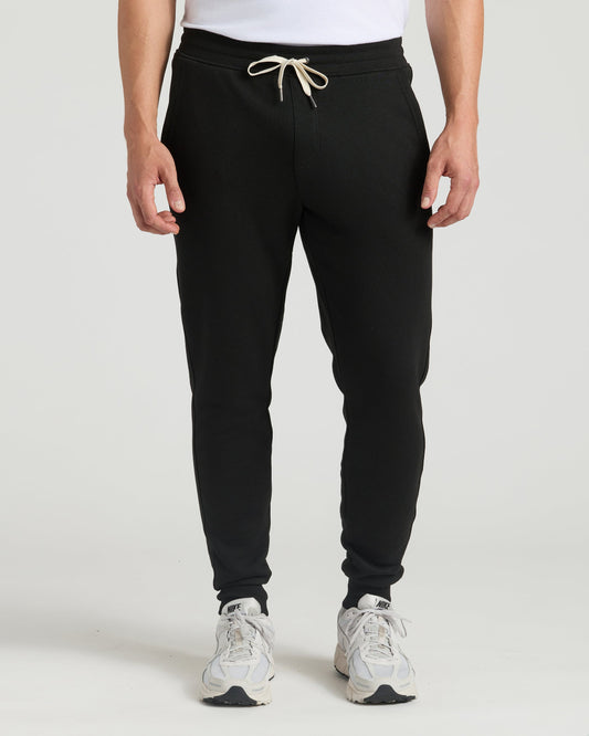 Pantory Black Tall Fleece French Terry Joggers