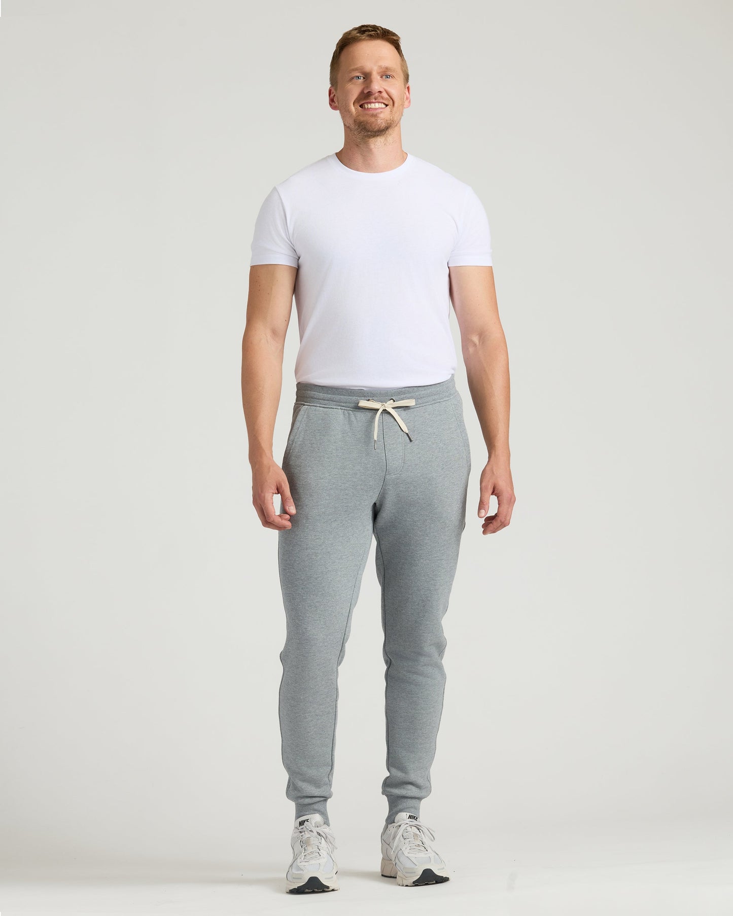Pantory Medium Heather Gray Tall Fleece French Terry Joggers