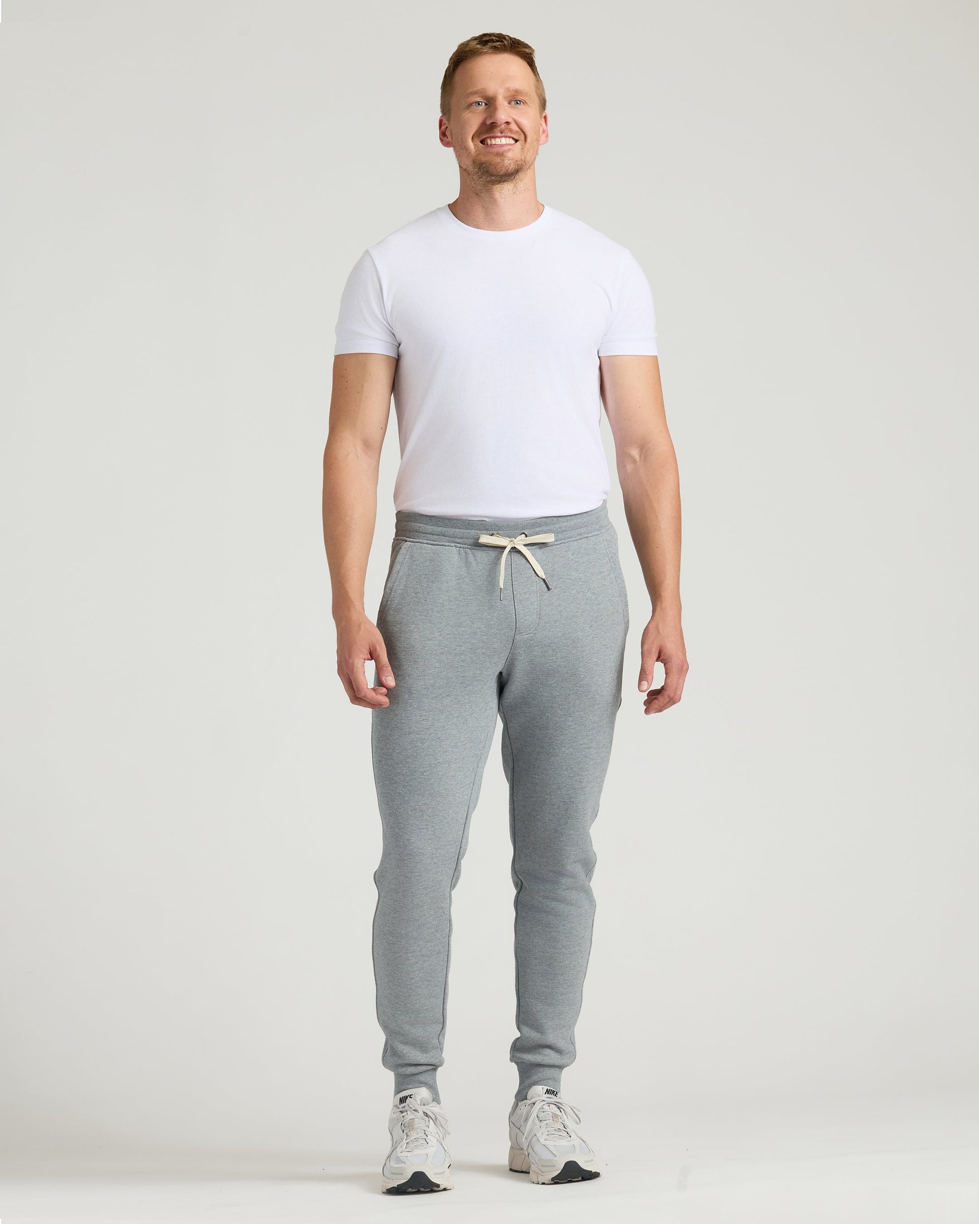 Pantory Medium Heather Gray Tall Fleece French Terry Joggers