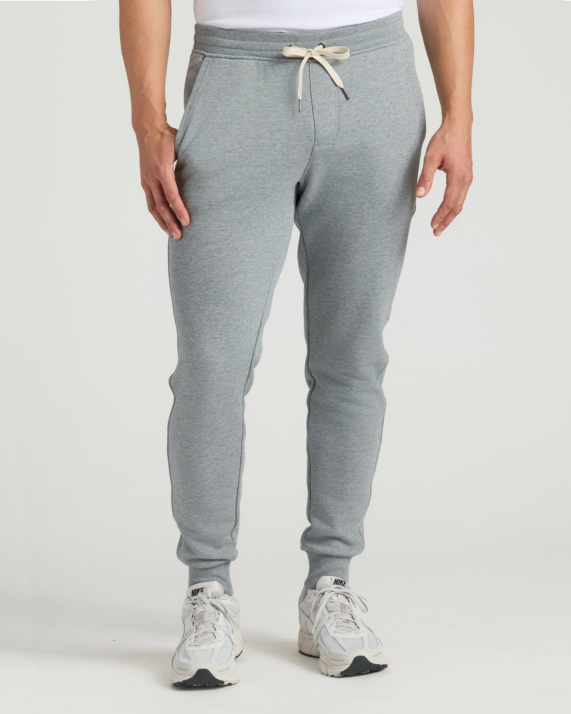 Pantory Medium Heather Gray Tall Fleece French Terry Joggers