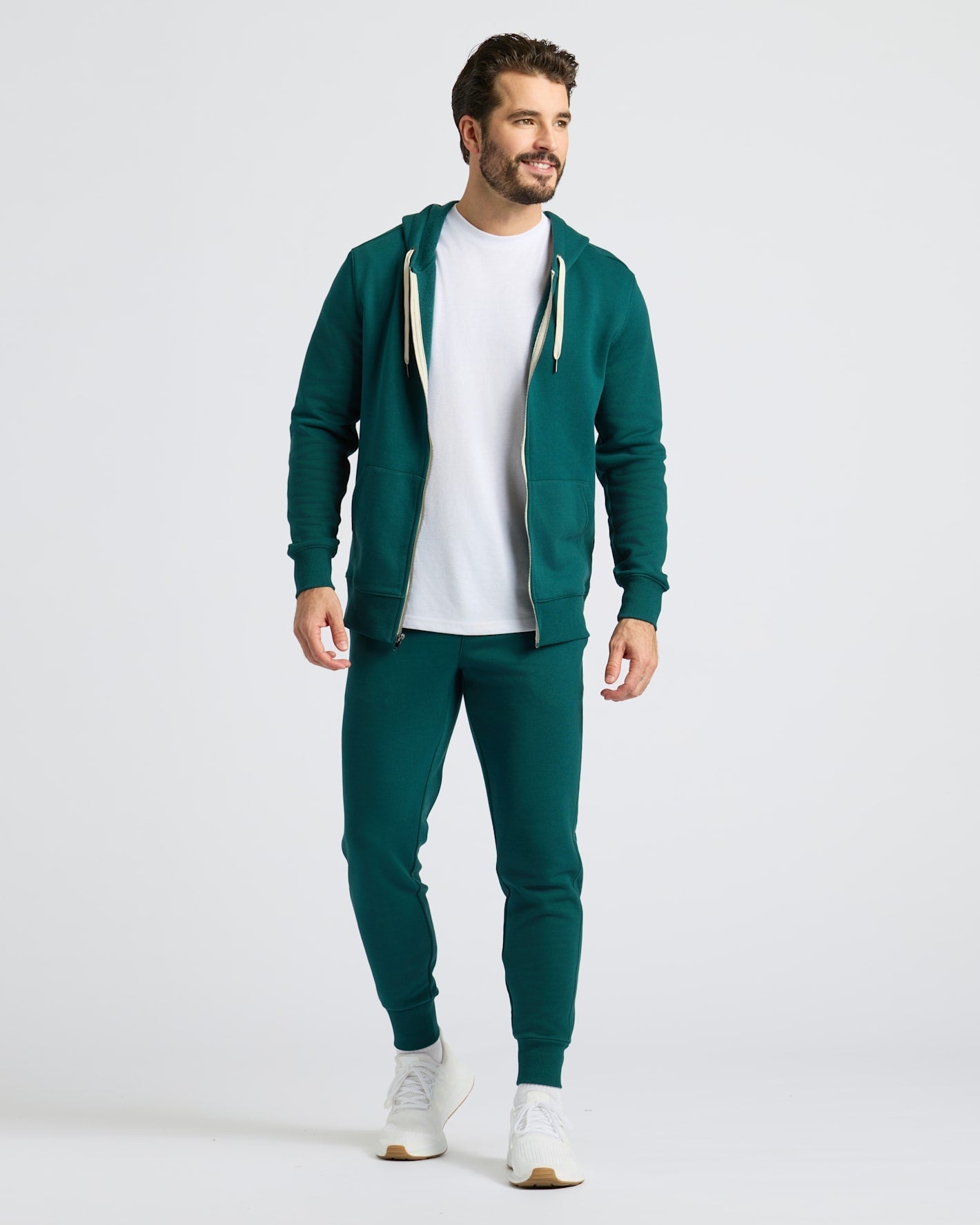 Pantory Deep Emerald Fleece French Terry Joggers