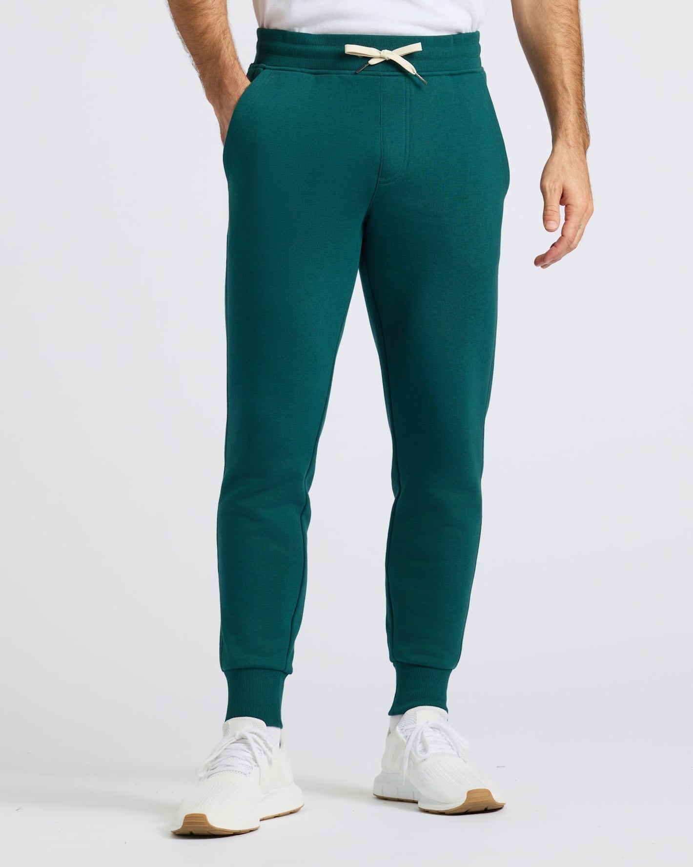 Pantory Deep Emerald Fleece French Terry Joggers