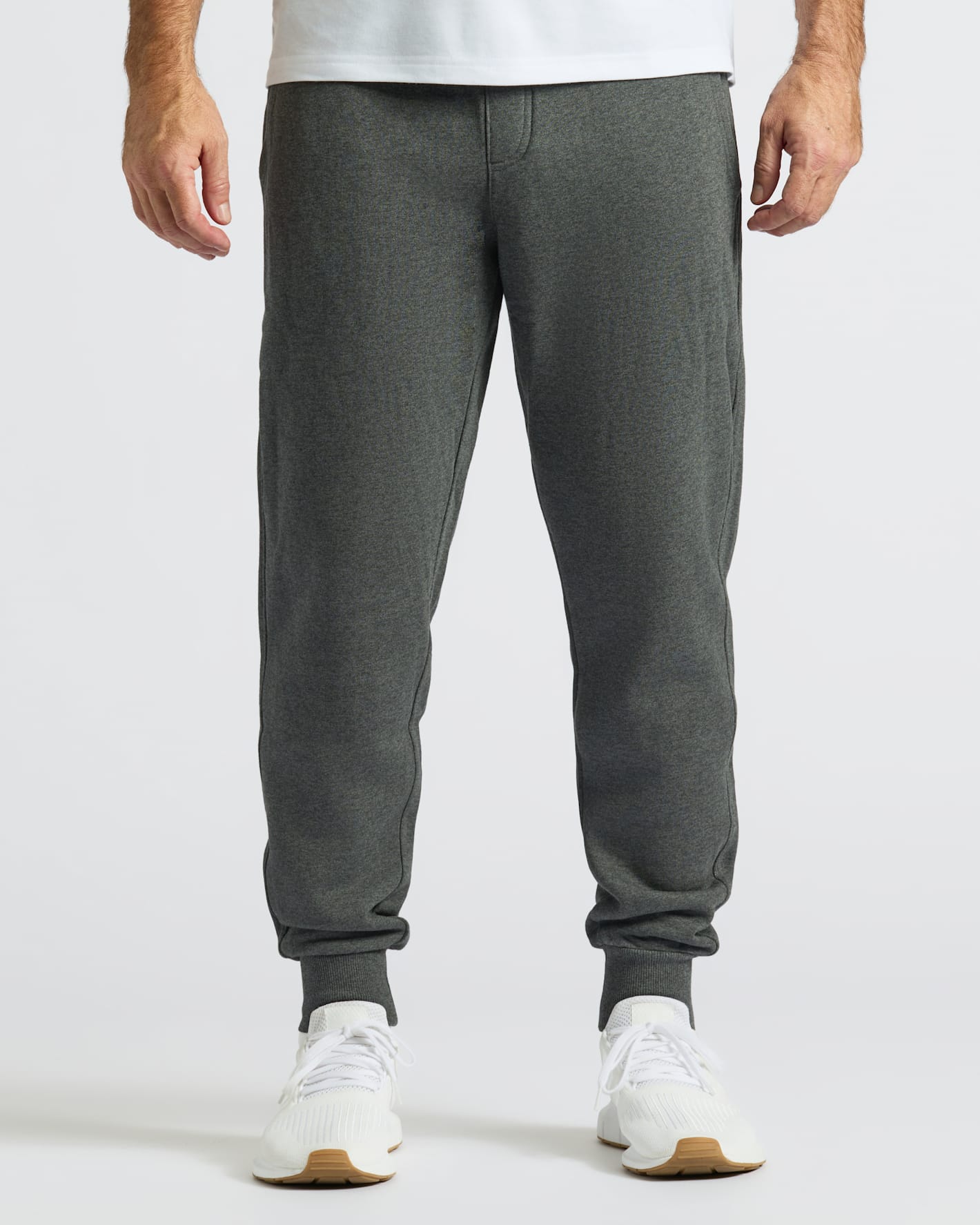 Pantory Charcoal Heather Gray Fleece French Terry Joggers 2-Pack