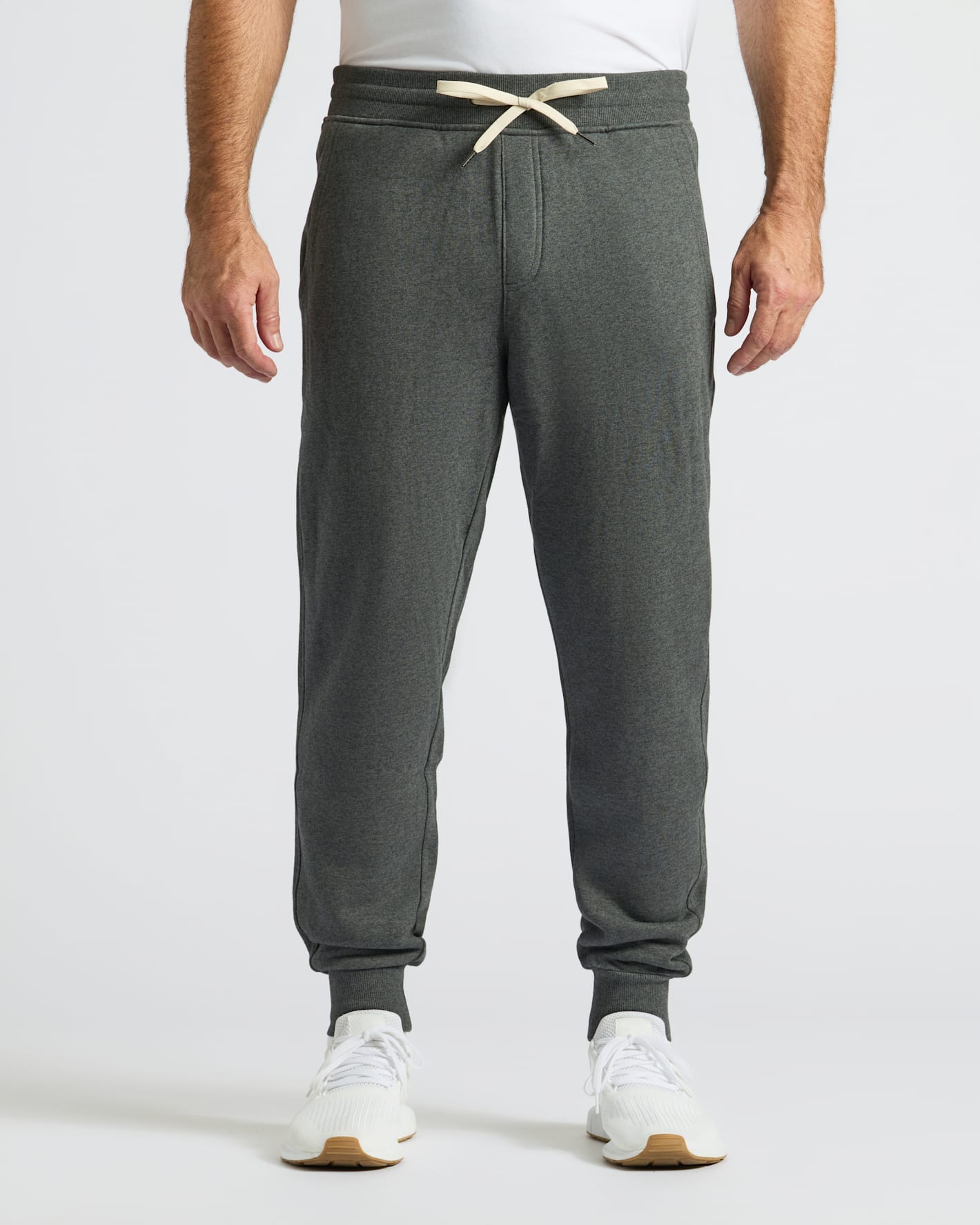 Pantory Charcoal Heather Gray Fleece French Terry Joggers 2-Pack