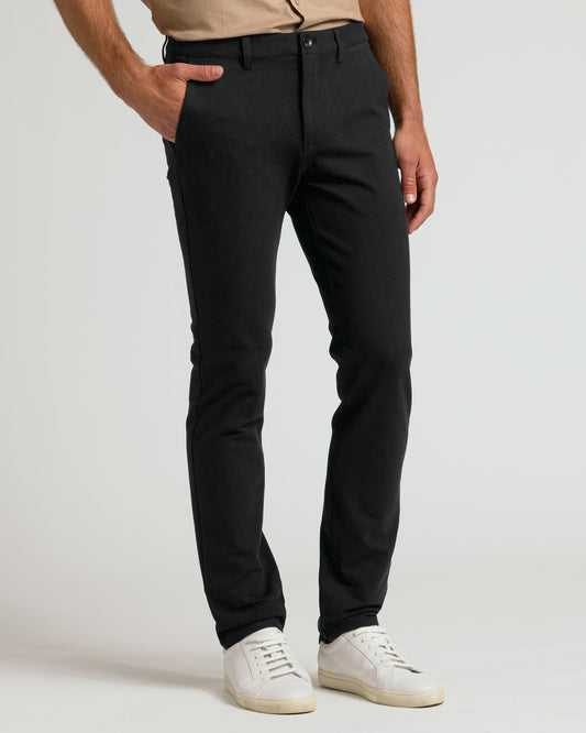 Pantory Black Slim Chino Pants
