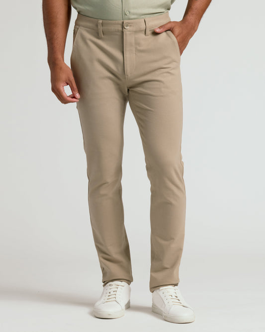 Pantory Khaki Slim Chino Pants