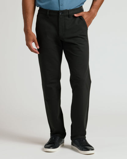 Pantory Black & Khaki Straight Chino Pants 2-Pack