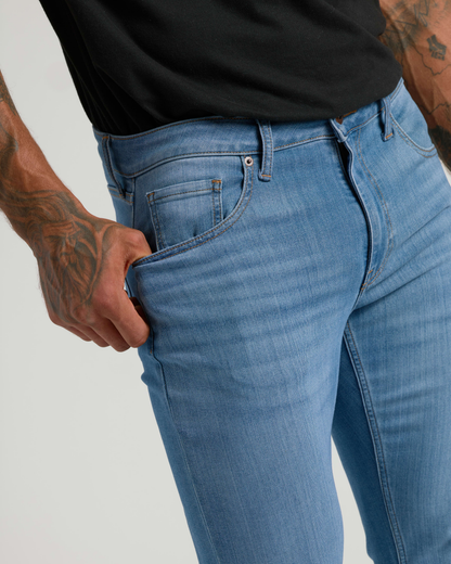 Pantory Medium Indigo Wash Slim Stretch Jeans